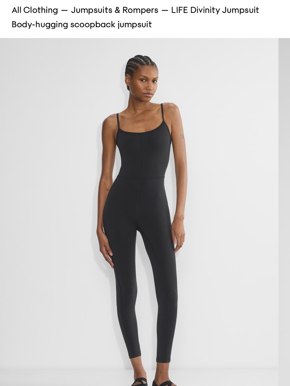 Wilfred Black Slim Scoopback Jumpsuit